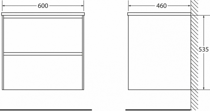 Тумба для комплекта BelBagno Pietra 60 stucco cemento leggero фото 4