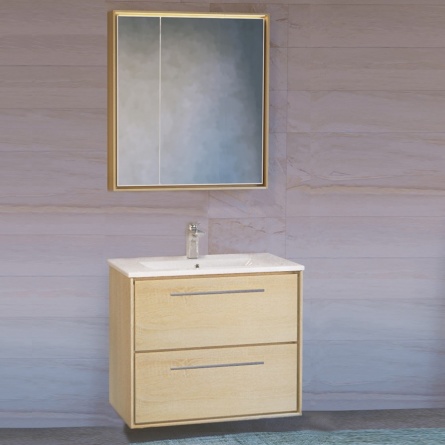 Мебель для ванной Raval Frame 75 дуб сонома, подвесная фото 1