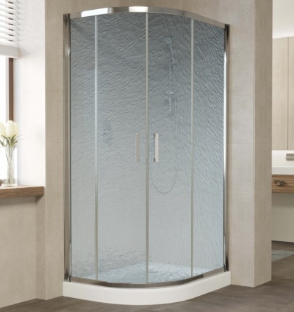 Душевой уголок Vegas Glass ZS-F 90*80 08 02 профиль глянцевый хром, стекло шиншилла фото 1