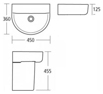 Рукомойник Ideal Standard Connect ARC  (45 см) фото 4