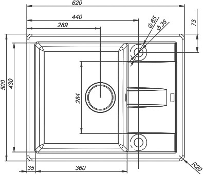 Мойка кухонная Iddis Vane G V06B621i87 фото 4