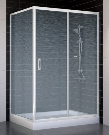 Душевой уголок Vegas Glass ZP+ZPV 120*90 01 02 стекло шиншилла, 120x90 фото 1