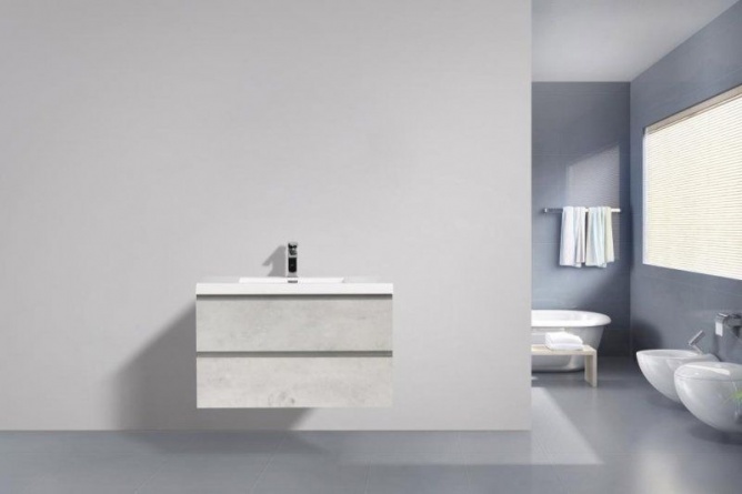 Тумба для комплекта BelBagno Luce 100 stucco cemento leggero фото 3