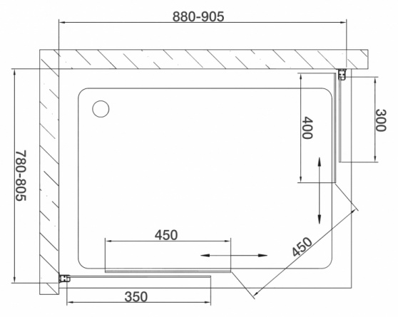 Душевой уголок Vegas Glass ZA-F 80*90 08 10 стекло бронза, 80x90 фото 5