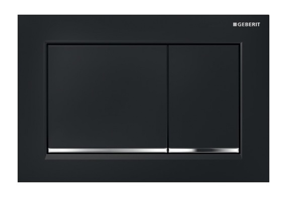 Кнопка смыва Geberit Omega 30 черный/хром глянцевый фото 1
