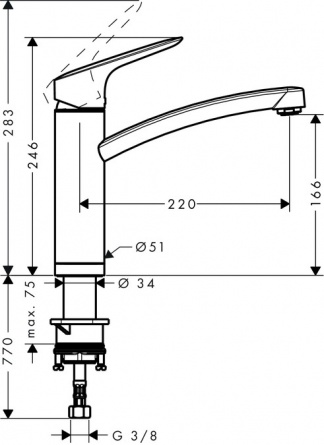 Смеситель Hansgrohe Logis 71833000 для кухонной мойки фото 2