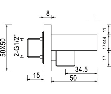 Шланговое подключение RGW Shower Panels SP-181 держатель для душа фото 2