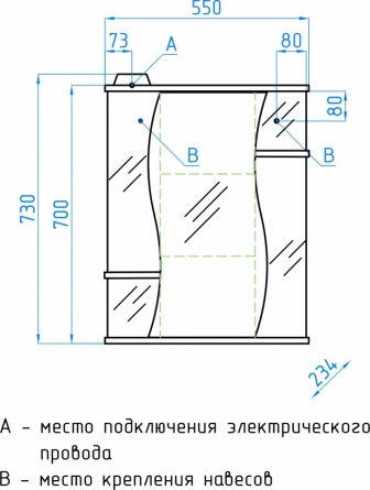 Мебель для ванной Style Line Эко Стандарт №12 55 белая фото 10