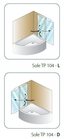 Шторка на ванну Kolpa San Sole TP 104 (R) фото 2