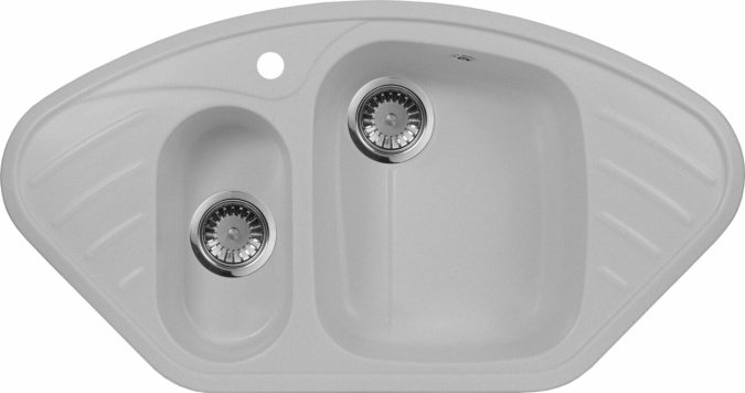 Мойка кухонная AquaGranitEx M-14 серая фото 1