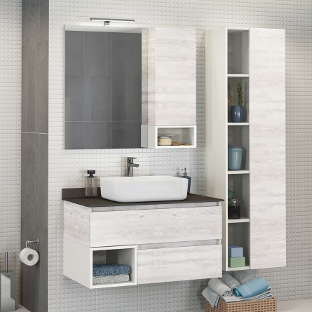 Мебель для ванной Comforty Прага 90 дуб белый фото 1