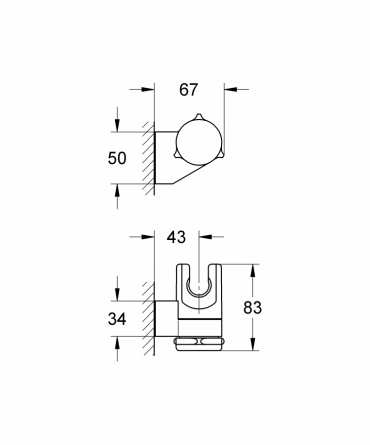 Держатель для душа Grohe Relexa регулируемый фото 2