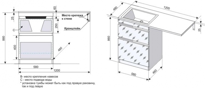 Тумба для комплекта в ванную фото 10