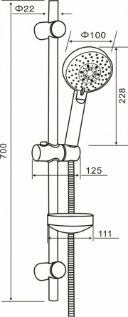 Душевой гарнитур Agger Splash A022 фото 2