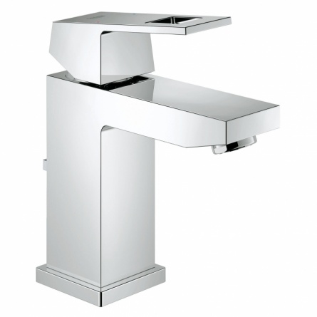 Смеситель для раковины Grohe Eurocube с донным клапаном и низким изливом фото 1
