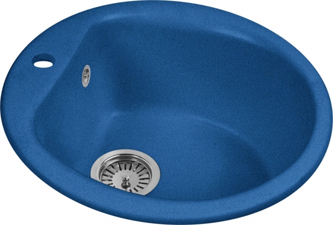 Мойка кухонная AquaGranitEx M-07 синяя фото 2