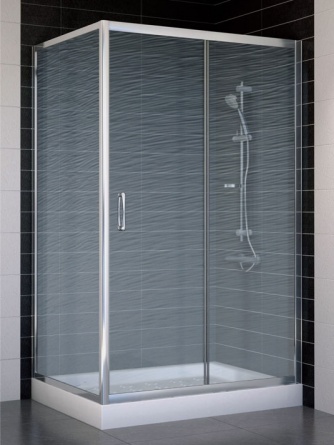 Душевой уголок Vegas Glass ZP+ZPV 110*80 08 02 стекло шиншилла, 110x80 фото 1