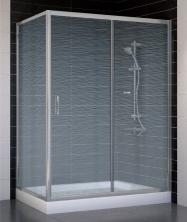 Душевой уголок Vegas Glass ZP+ZPV 140*70 07 02 стекло шиншилла, 140x70 фото 1