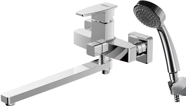 Смеситель Bravat Riffle F672106C-LB универсальный с лейкой фото 1