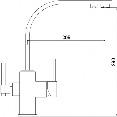 Смеситель Zorg Sanitary ZR 332 YF nickel для кухонной мойки фото 2