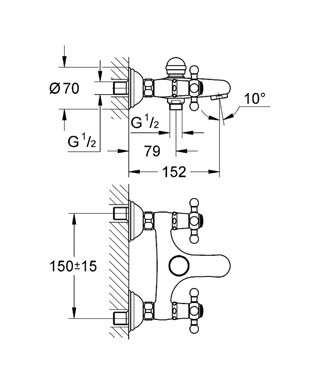 Смеситель для ванны Grohe Sinfonia фото 2