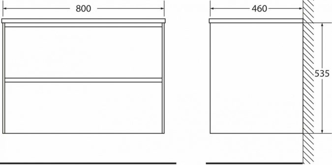 Тумба для комплекта BelBagno Pietra 80 stucco cemento leggero фото 4