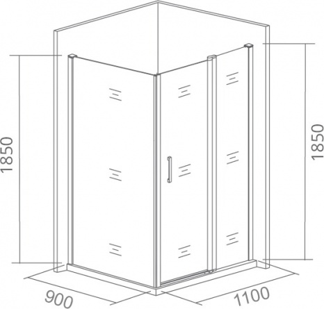 Душевой уголок Good Door Infinity WTW+SP-C-CH 110x90 фото 5