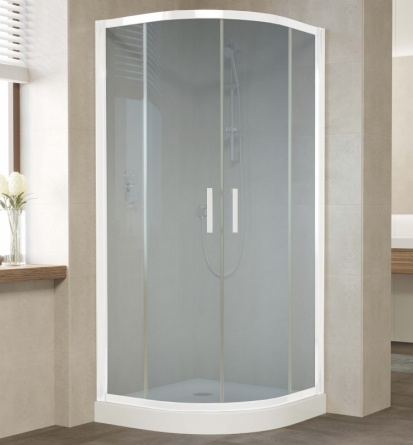 Душевой уголок Vegas Glass ZS 0090 01 10 профиль белый, стекло сатин фото 1