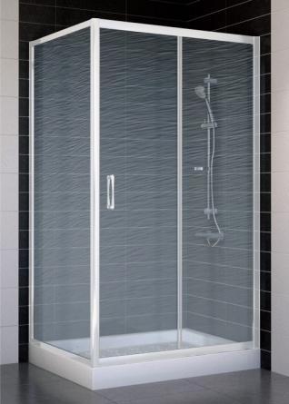 Душевой уголок Vegas Glass ZP+ZPV 100*80 01 02 стекло шиншилла, 100x80 фото 1