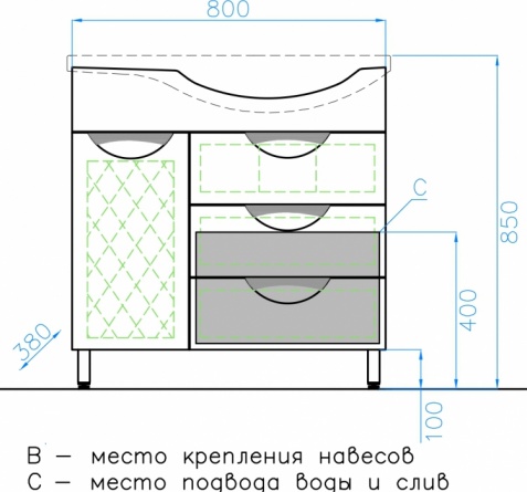 Тумба для комплекта в ванную фото 4