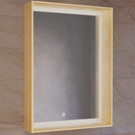 Зеркало Raval Frame 60 дуб сонома, с подсветкой фото 1