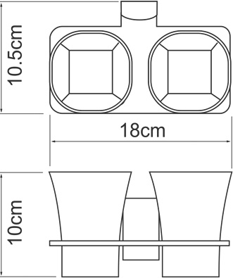 Стакан Wasserkraft Leine K-5028D двойной фото 3