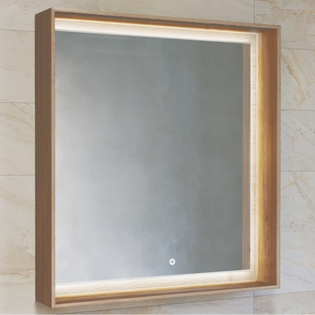 Зеркало Raval Frame 75 дуб трюфель, с подсветкой фото 1