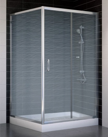 Душевой уголок Vegas Glass ZP+ZPV 110*100 08 02 стекло шиншилла, 110x100 фото 1