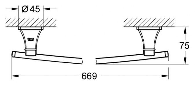 Полотенцедержатель Grohe Grandera 40629000 60 см фото 2