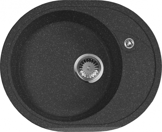 Мойка кухонная AquaGranitEx M-18l черная фото 1