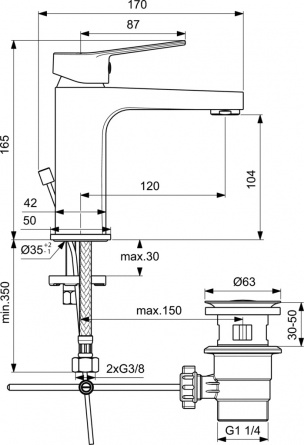 Смеситель Ideal Standard Entella BC232AA для раковины фото 2