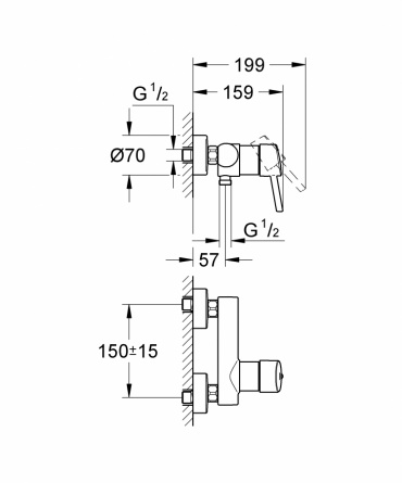 Смеситель для душа GROHE Concetto фото 2