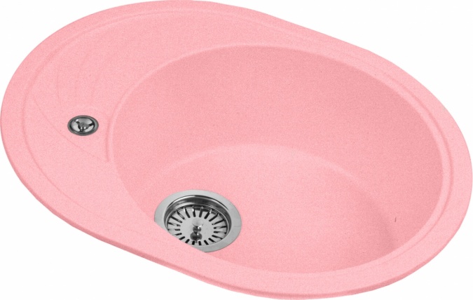 Мойка кухонная AquaGranitEx M-18l розовая фото 2