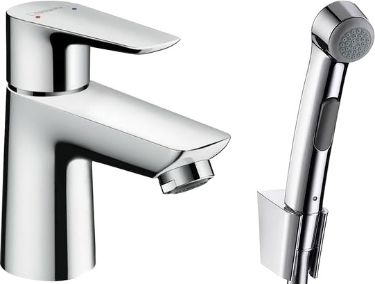 Смеситель Hansgrohe Talis E 71729000 для раковины с гигиеническим душем, с донным клапаном Push-Open фото 1