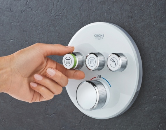 Термостат Grohe Grohtherm SmartControl 29904LS0 для ванны с душем, moon white фото 6