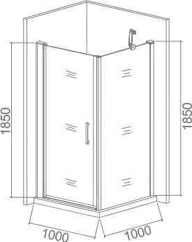 Душевой уголок Good Door Pandora CR 100x100 фото 4