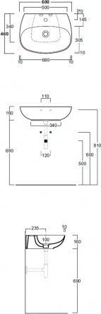 Раковина Simas Vignoni VI10bi*1 60x46 см фото 6