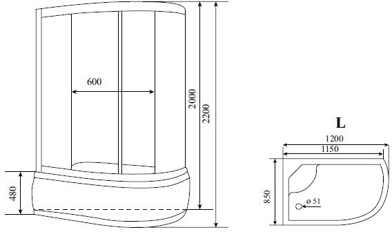 Душевая кабина Timo Standart T-1120 P L фото 5