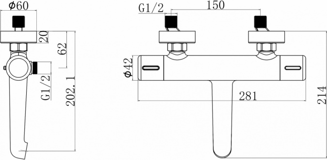 Термостат Agger Thermo A2460000 для ванны с душем фото 2