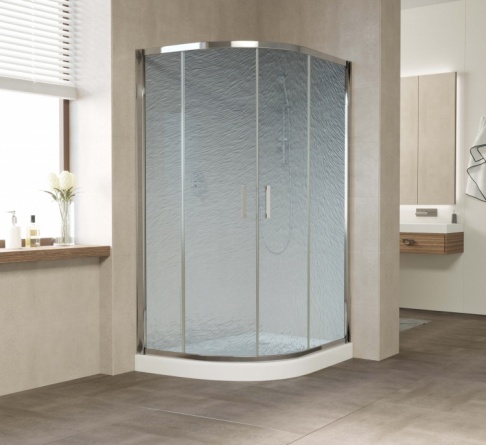 Душевой уголок Vegas Glass ZS-F 120*80 08 02 профиль глянцевый хром, стекло шиншилла фото 2