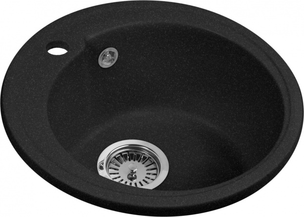 Мойка кухонная AquaGranitEx M-45 черная фото 2