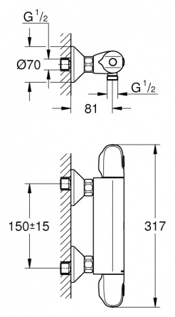 Термостат Grohe Grohtherm 1000 New  для душа фото 2