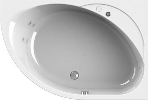 Акриловая ванна Radomir Wachter Мелани R с гидромассажем и экраном, форсунки белые фото 1