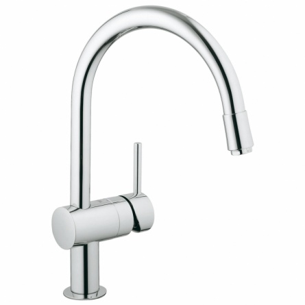 Смеситель для кухонной мойки Grohe Minta с выдвижным C-изливом фото 1